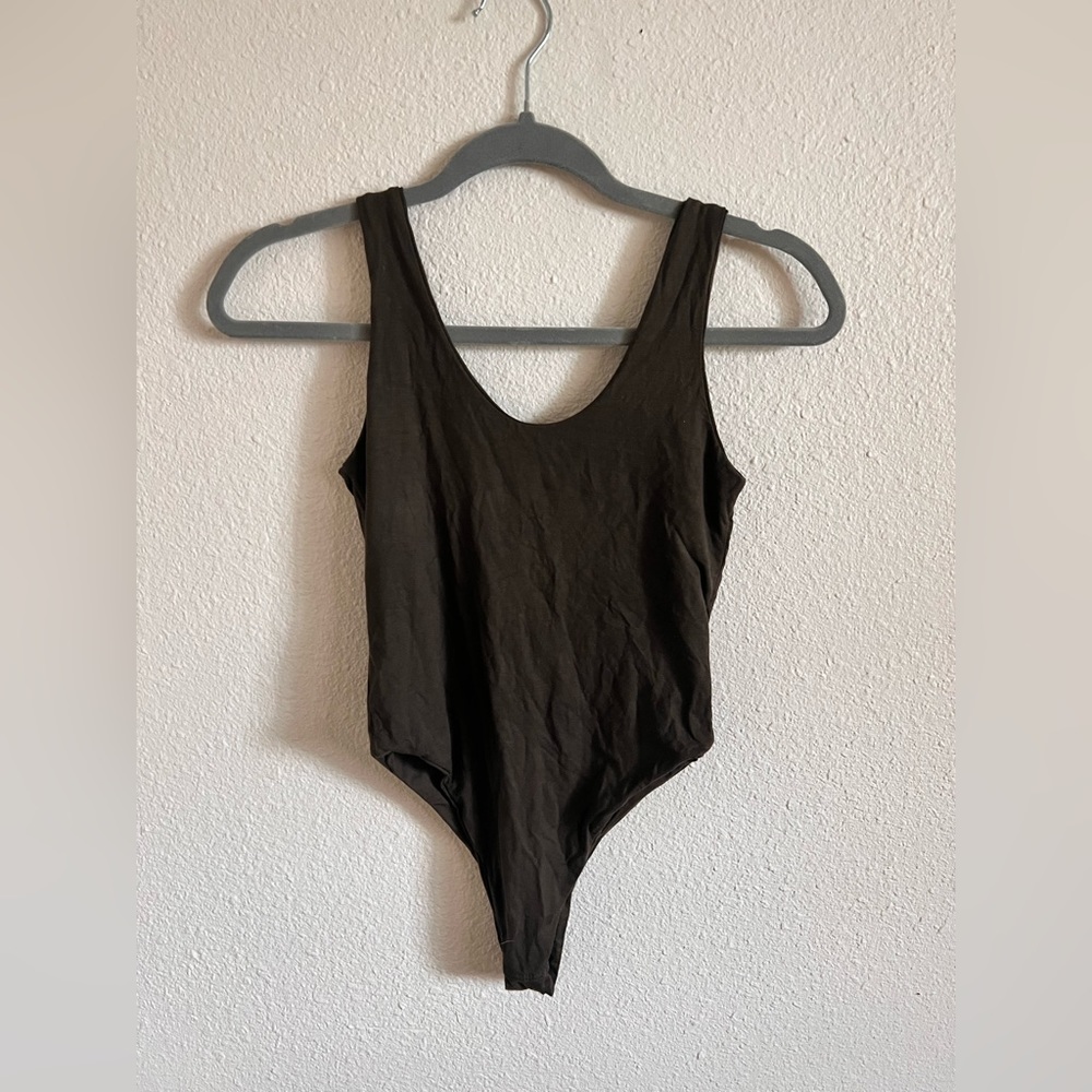 Indigo luna body suit intimates in dark mahogany XS
